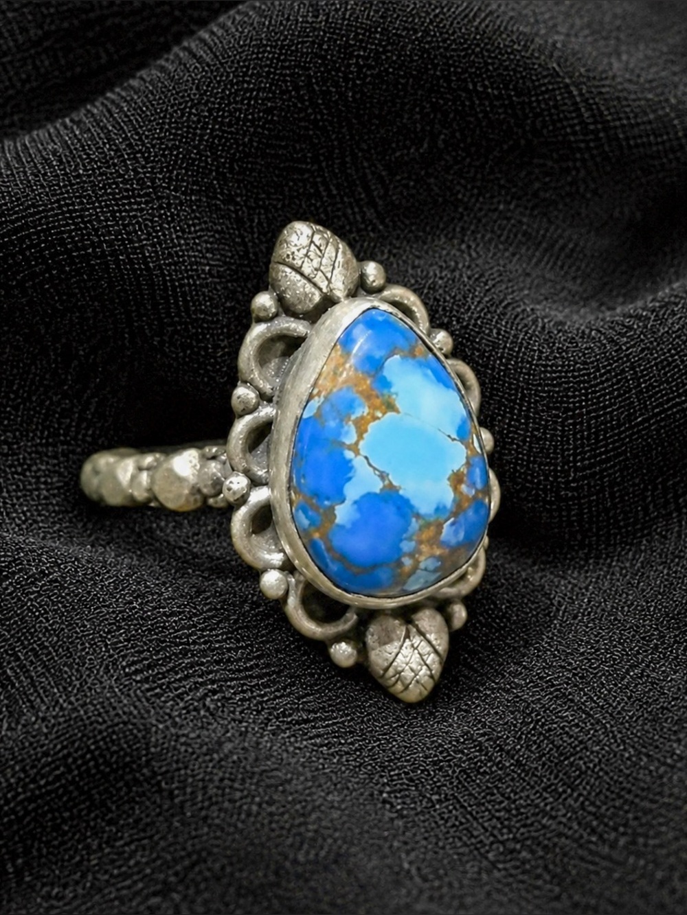 Golden Hills Sterling Silver Adjustable Ring 925 Stamped